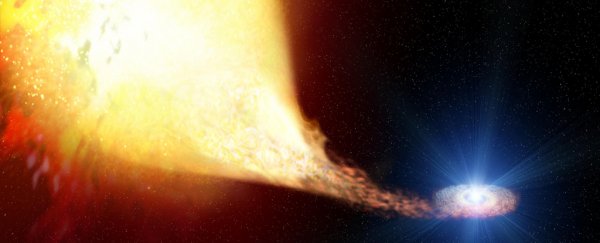 Astronomers just got their first real look at a supernova slamming into a neighbouring star