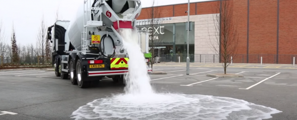 Watch: This new 'thirsty' concrete absorbs 4,000 litres of water in 60 seconds