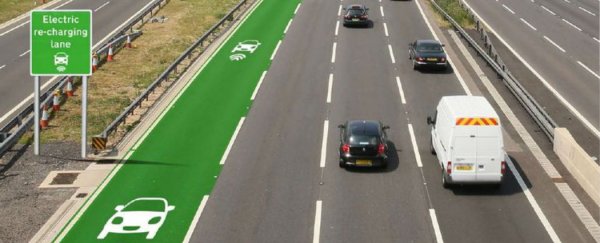 The UK is trialling a new road surface that charges your electric car as you drive