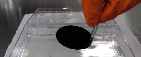 WATCH: The blackest material on Earth can make dense metal float