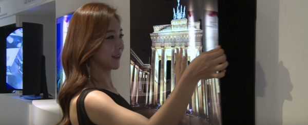 LG unveils its new flexible, paper-thin TV