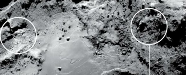 Two types of water ice have been confirmed on the surface of comet 67P