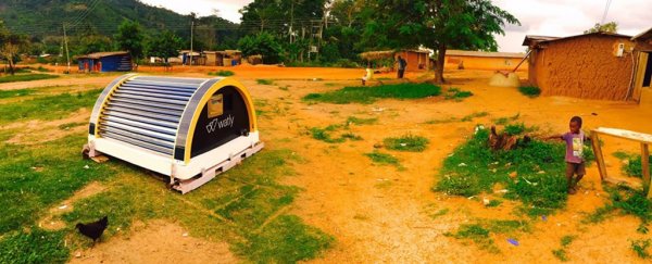 These huge solar-powered machines can provide an entire village's water supply