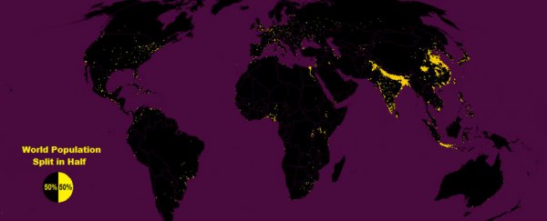 Half the world's population lives on 1% of its land