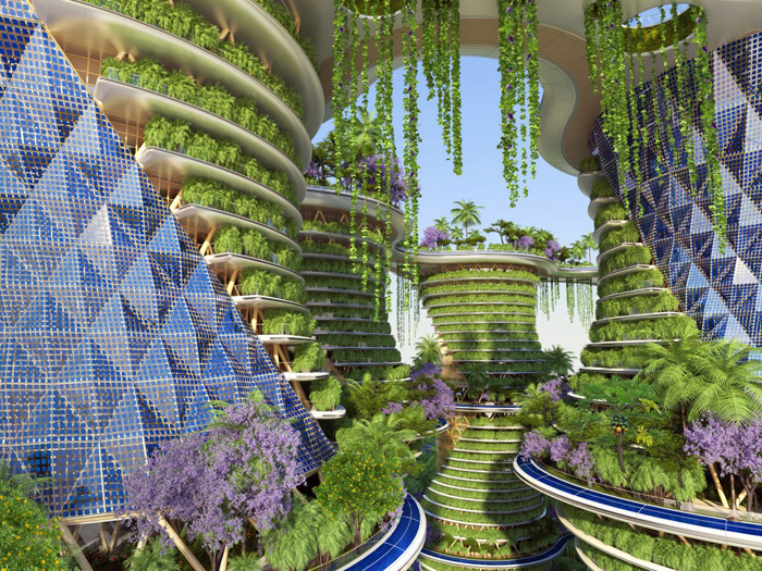 This iFuturistici Vertical Village Is Like a Jungle This iFuturistici Vertical Village Is Like a Jungle