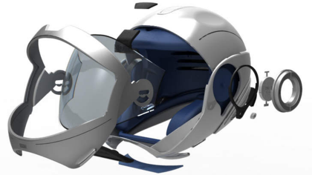 The award-winning Forcite Helmet developed by UNSW graduate Alfred Boyadgis